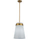 Dahlia 1 Light 12 inch Brushed Brass Pendant Ceiling Light
