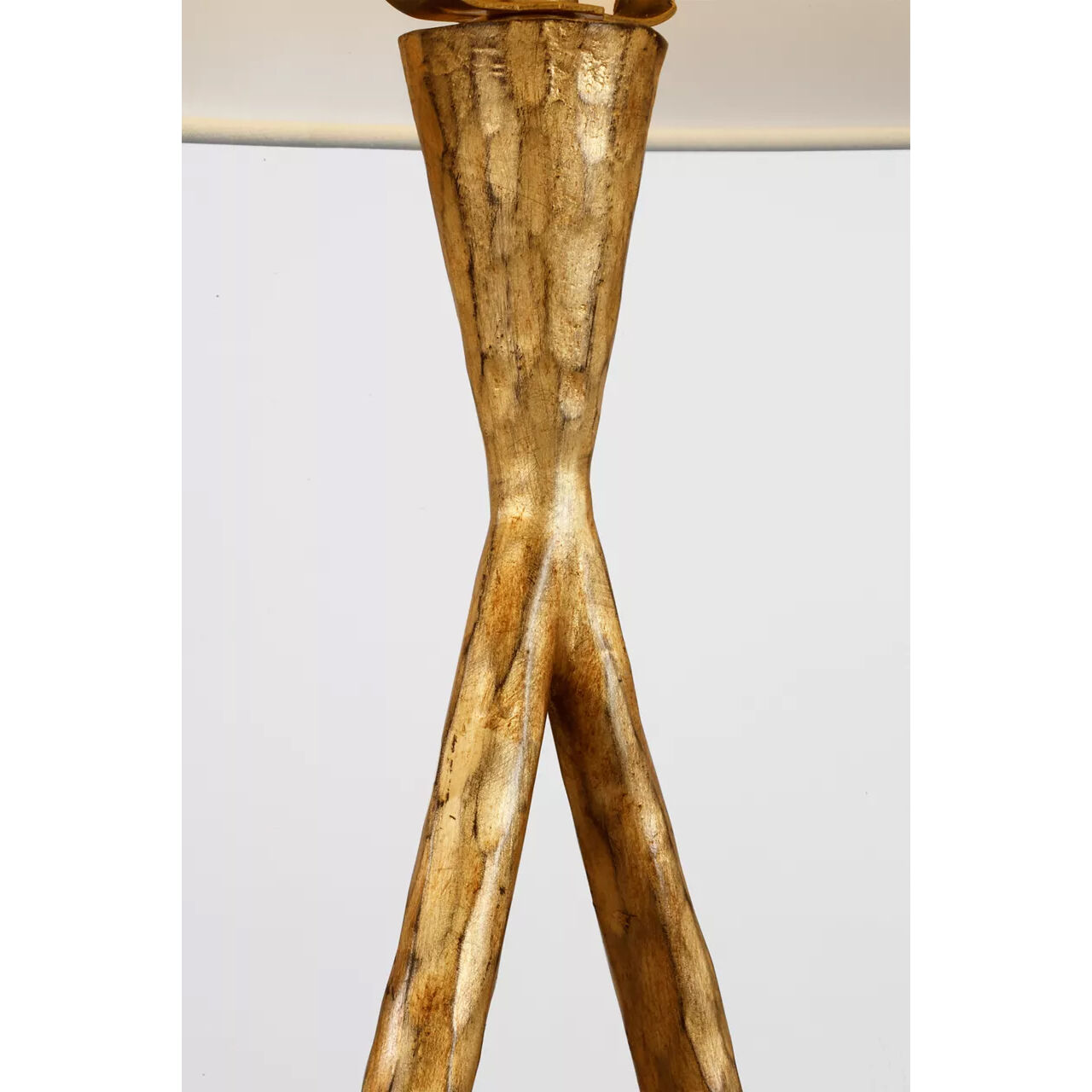 Ian K. Fowler Cesta 28 inch 15 watt Gilded Iron Sculpted Table Lamp Portable Light