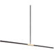 Lineare LED 49 inch Matte Black and Aged Gold Brass Pendant Ceiling Light