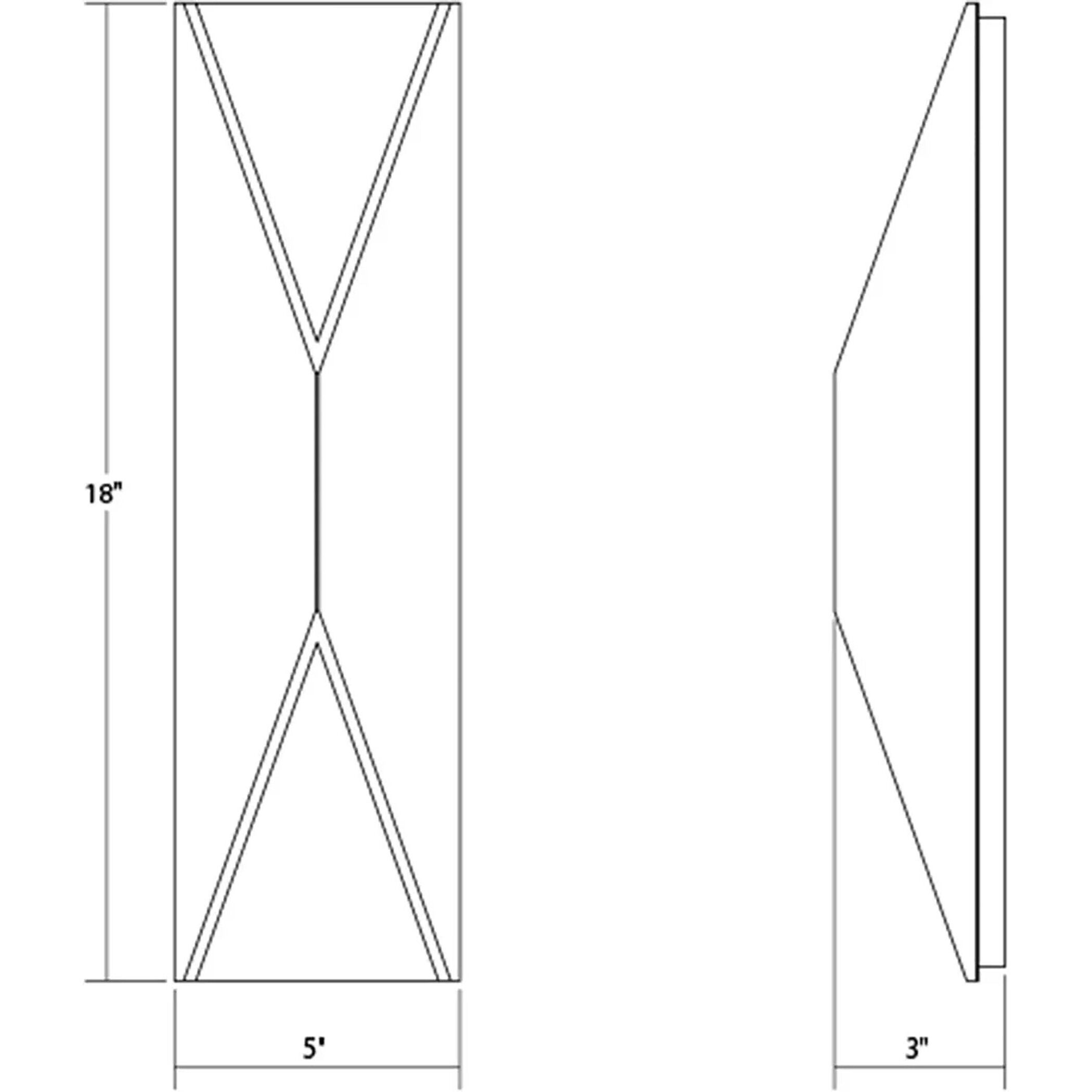 Prisma LED 18 inch Textured White Indoor-Outdoor Sconce