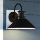Canton LED 11 inch Matte Black and White Outdoor Wall