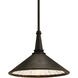 Manuscript 1 Light 13 inch Mol&eacute; Black Pendant Ceiling Light