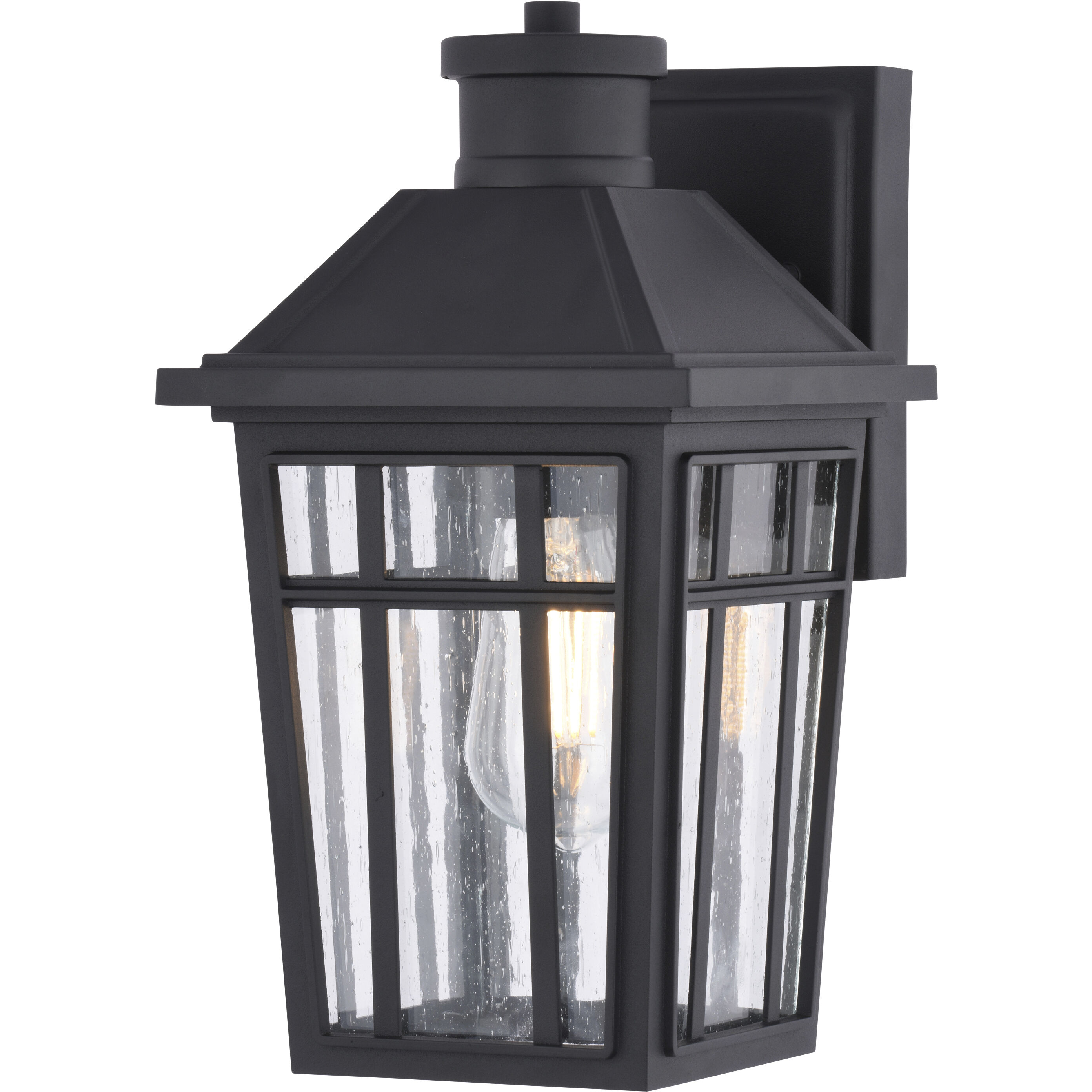 Garfield Park 1 Light 12.25 inch Textured Black Outdoor Wall