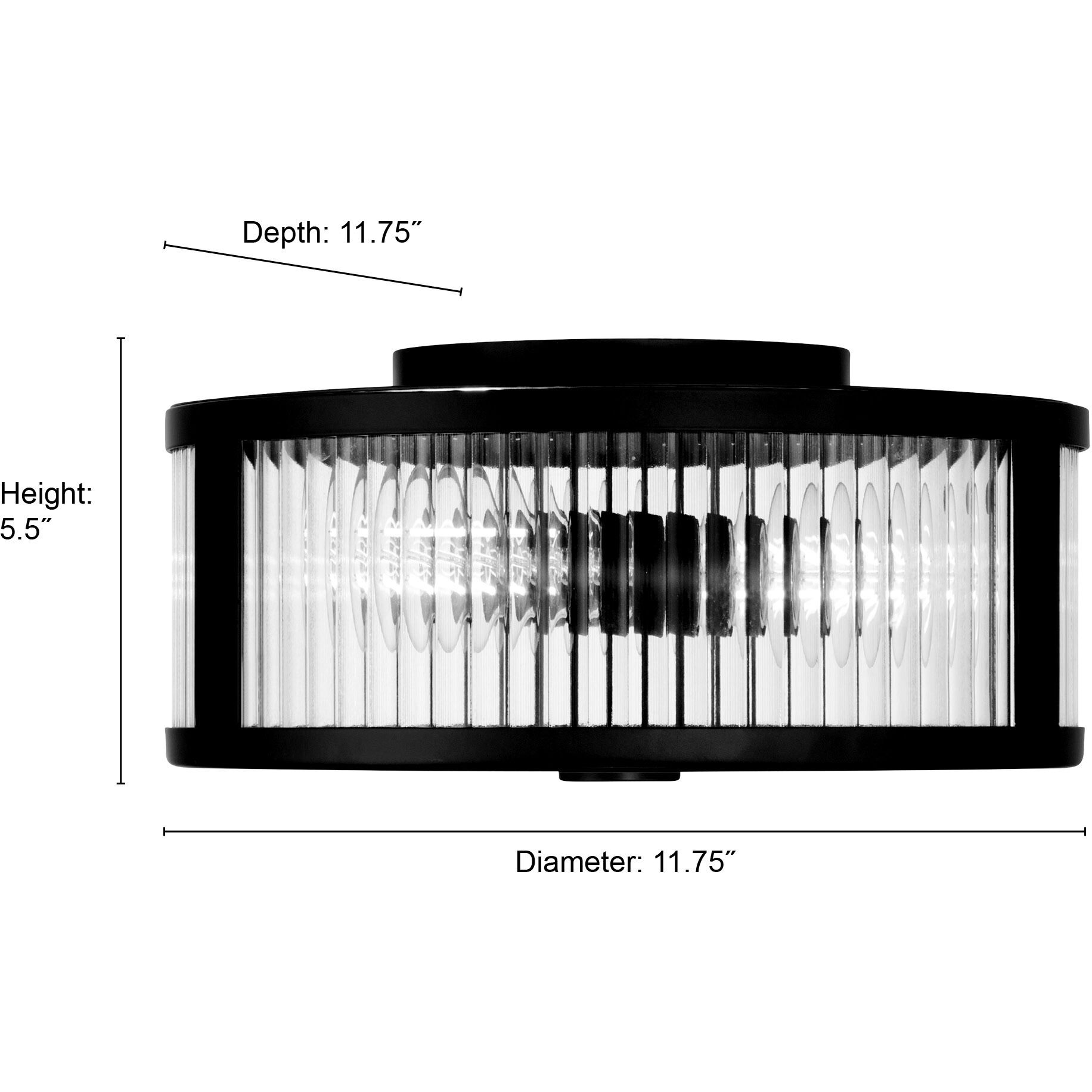 Ardezia 3 Light 11.75 inch Vintage Brass Flush Mount Ceiling Light