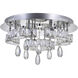 Cascata LED 22 inch Chrome Flush Mount Ceiling Light