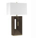 Parallux 30 inch 9 watt Walnut and Weathered Brass Table Lamp Portable Light