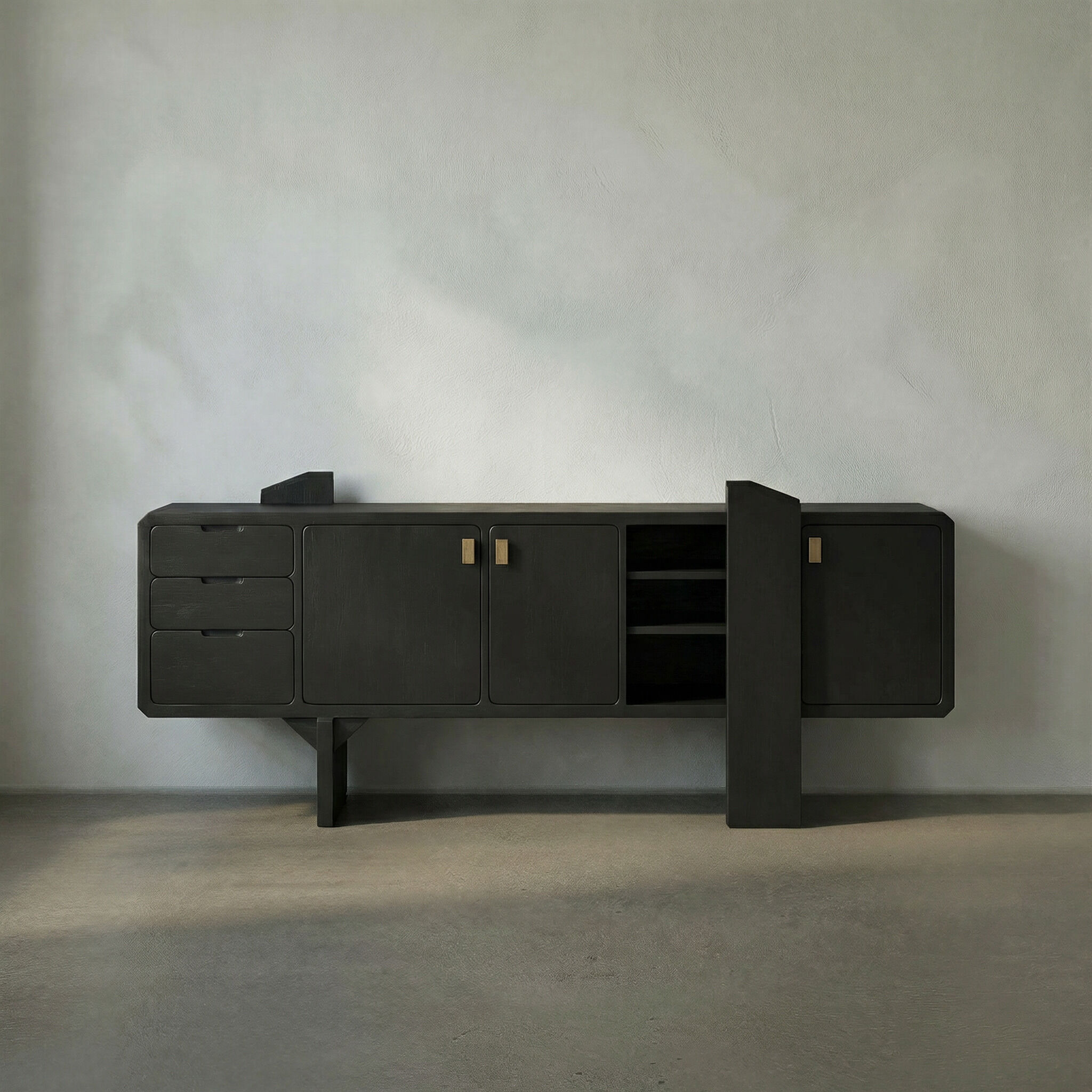 Dallas 78.5 X 21.5 inch Hand Rubbed Black Sideboard