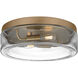 Rhett LED 12 inch Satin Brass Flush Mount Ceiling Light