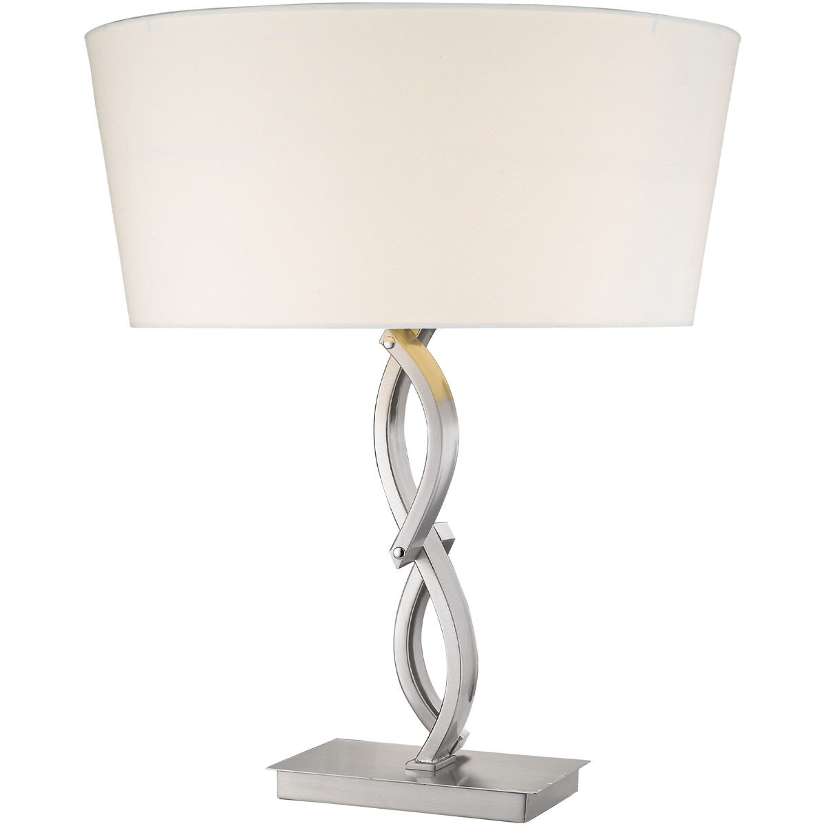 Trend Home 25 inch 100.00 watt Satin Nickel Table Lamp Portable Light