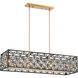 Brookcrest 8 Light 39.38 inch Sand Coal with Gold Leaf Island Light Ceiling Light