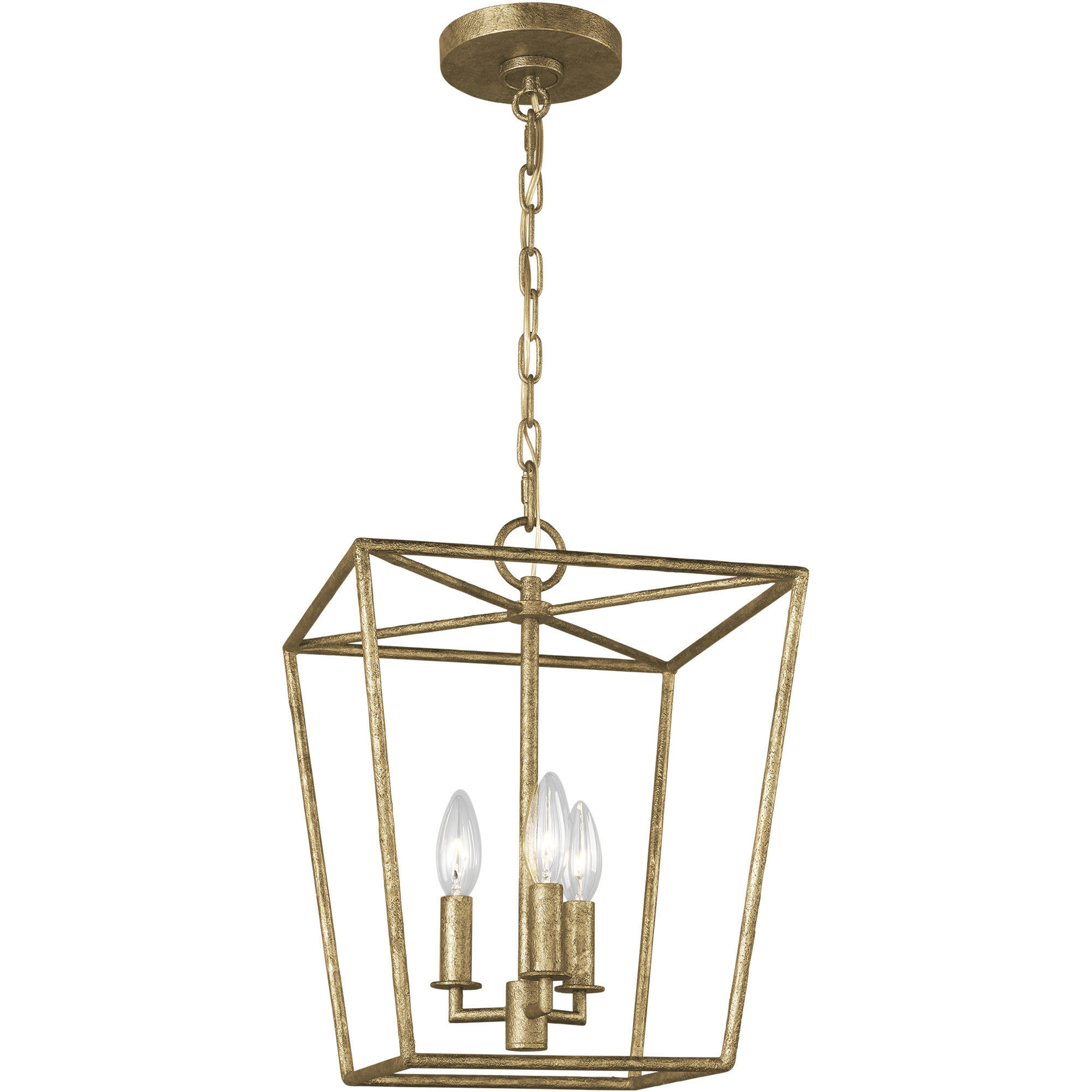 ED Ellen DeGeneres Viota 3 Light 12 inch Casted Gild Pendant Ceiling Light