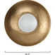 Theia 26.5 X 26.5 inch Hammered Gold Mirror