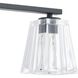 Valentin 3 Light 24 inch Matte Black Vanity Light Wall Light