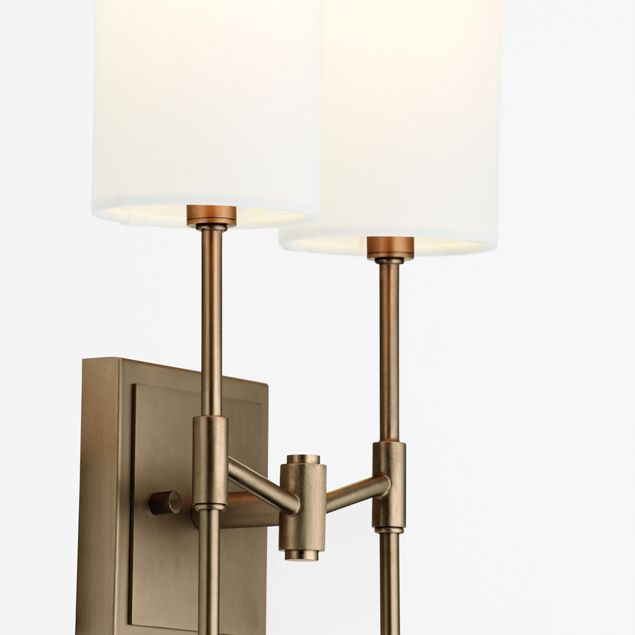 Hamilton 2 Light 10 inch Dark Brass Wall Sconce Wall Light