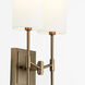 Hamilton 2 Light 10 inch Dark Brass Wall Sconce Wall Light
