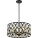 Dealey 5 Light 19.25 inch Matte Black Chandelier Ceiling Light