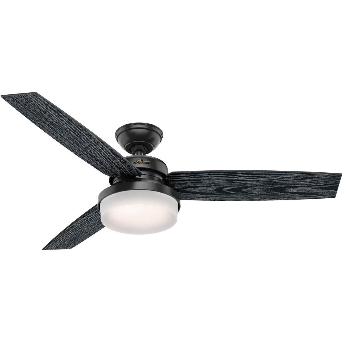 Sentinel 52 inch Matte Black with Salted Black/Matte Black Blades Ceiling Fan