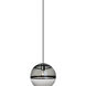 Sean Lavin Sedona 12.4 inch Satin Nickel Pendant Ceiling Light in Incandescent, Transparent Smoke Glass