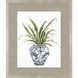 Fern House Blue and Green and White Framed Art