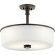 Joelson 3 Light 18 inch Olde Bronze Pendant/Semi Flush Ceiling Light in Incandescent