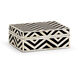 Chelsea House 8 inch Black/White/Chevron Pattern Decorative Box