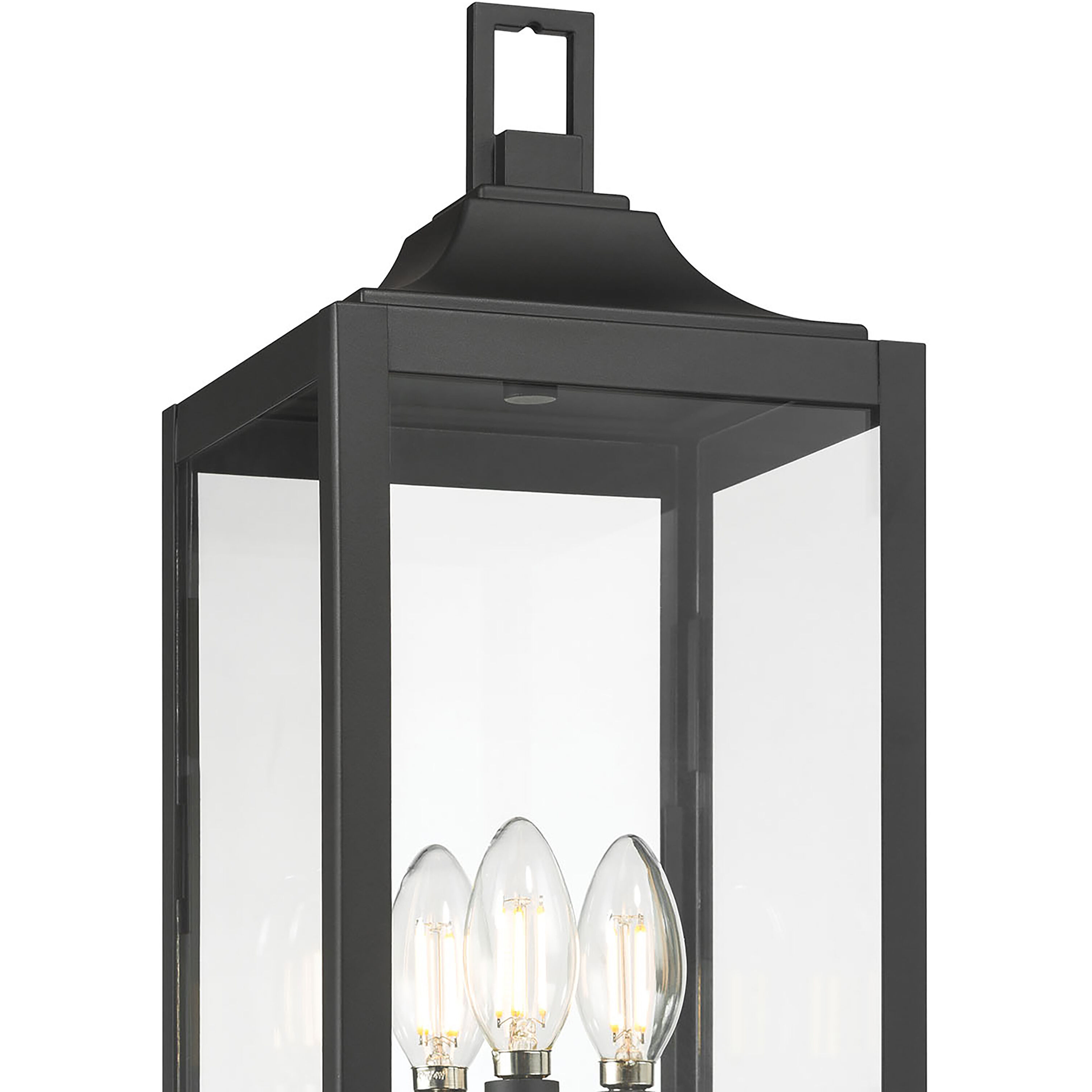 Halston 3 Light 20.5 inch Powder Coated Black Outdoor Post Lantern
