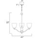 Stefan 3 Light 21 inch Satin Nickel Single-Tier Chandelier Ceiling Light