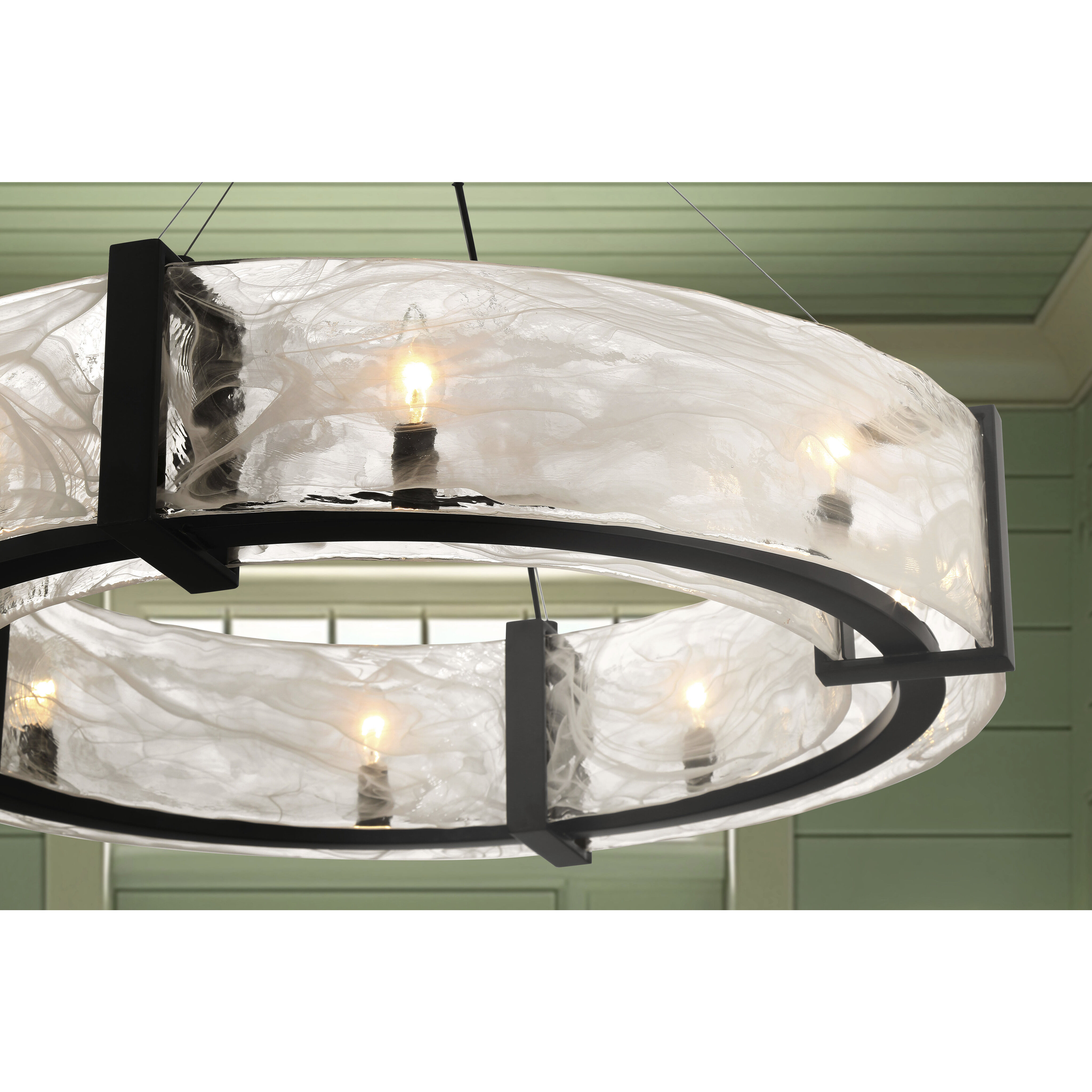 Cloud Break 8 Light 32.5 inch Coal Pendant Ceiling Light