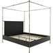 Reese Cerused Forest Black and Dark Antique Brass King Bed
