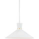 Vanderbilt Pendant Ceiling Light in White with Gold Detail