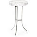 Chelsea House 27 X 17 inch Clear/Polished Nickel Side Table
