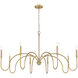 Jisele 8 Light 58.75 inch Rubbed Brass Chandelier Ceiling Light
