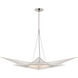 Kelly Wearstler Ori LED 55 inch Polished Nickel Linear Chandelier Ceiling Light, Medium