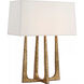 Ian K. Fowler Scala 17.75 inch 40 watt Gilded Iron Bedside Lamp Portable Light in Linen