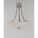 Taylor 3 Light 19.5 inch Satin Nickel Invert Bowl Pendant Ceiling Light