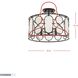 Oval Office 4 Light 20 inch Ironclad Semi Flush Mount Ceiling Light