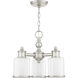 Middlebush 3 Light 16 inch Brushed Nickel Convertible Mini Chandelier/Ceiling Mount Ceiling Light