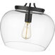 Joliet 1 Light 13 inch Matte Black Semi Flush Mount Ceiling Light