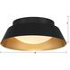 Donoven 2 Light 15 inch Matte Black and Gold Flush Ceiling Light
