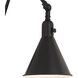 Morgan 24 inch 60.00 watt Matte Black Task Sconce Wall Light