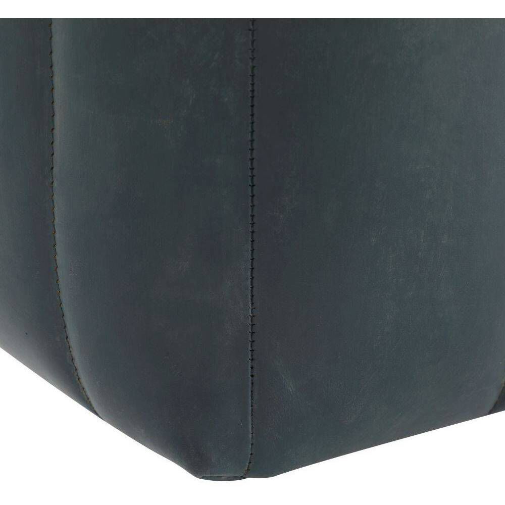 Hastings Distressed Storm Leather Bench