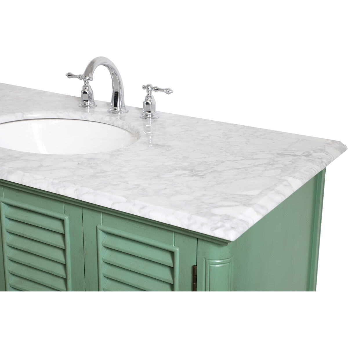 Rhodes 48 X 48 X 35 inch Vintage Mint and Brushed Nickel Vanity Sink Set