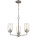 Moven 3 Light 18 inch Satin Nickel Chandelier Ceiling Light