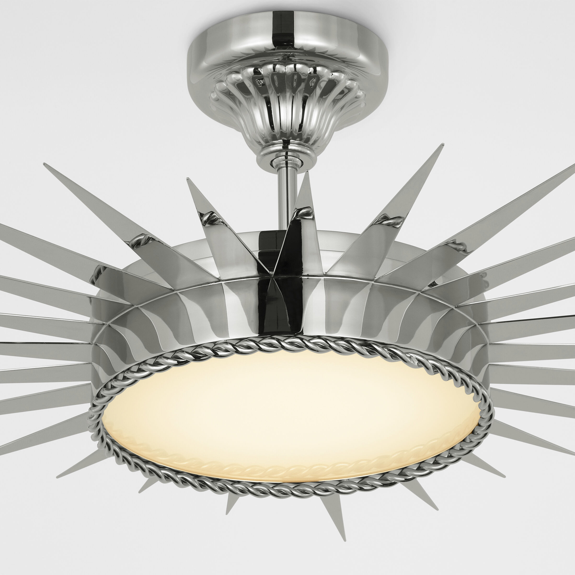Suzanne Kasler Soleil LED 27.75 inch Polished Nickel Semi-Flush Mount Ceiling Light