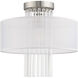 Alexis 1 Light 13 inch Brushed Nickel Semi-Flush Mount Ceiling Light