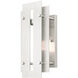 Utrecht 1 Light 14 inch Brushed Nickel Accents Outdoor Wall Lantern