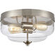 Calistoga 2 Light 13 inch Brushed Nickel Flush Mount Ceiling Light