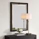 Bach 43.5 X 30.75 inch Dark Walnut and Plated Antique Brass Mirror