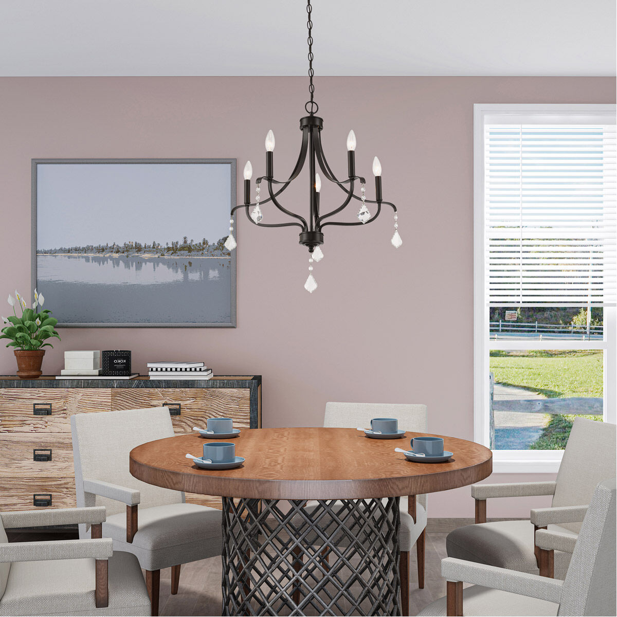 Laurel 5 Light 24 inch English Bronze Chandelier Ceiling Light