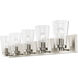 Cityview 5 Light 40 inch Brushed Nickel Vanity Sconce Wall Light, Extra Large